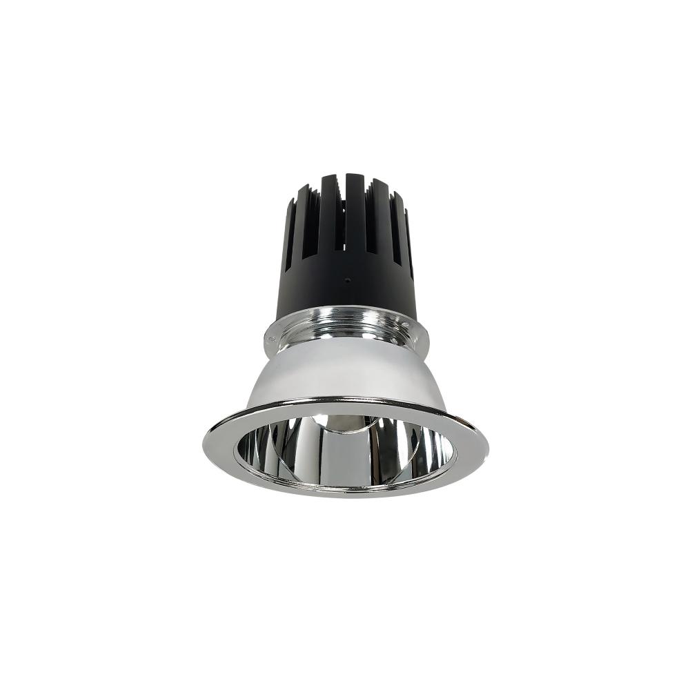 4" Sapphire III Round Open Reflector, 2500lm, 3500K, Flood Optic, Clear Reflector/Clear Flange