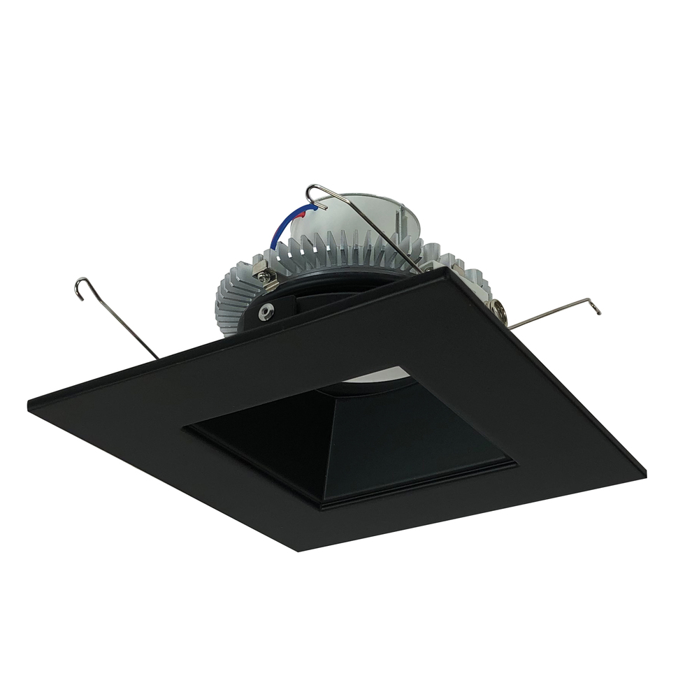 6" Cobalt Click Square Retrofit Reflector with Square Aperture, 1000lm / 12W, 2700K, Black