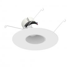 Nora NPR-56RSLA40XMPW - 5"/6" Pearl LED Round Adjustable Slot Retrofit, 950lm / 12W, 3000K, Matte Powder White