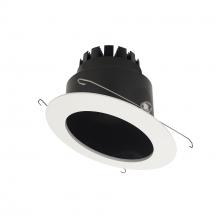 Nora NRM3-6S1L135FB - 6" Marquise III Round Slope Reflector, 900lm, 3500K, Flood Optic, Black Reflector/White Flange