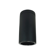 Nora NYLS3-6S1L230FC12BBB - 6" Sapphire III Surface Mount Black Cylinder, Black Reflector/Black Flange, 120-277; 0-10V