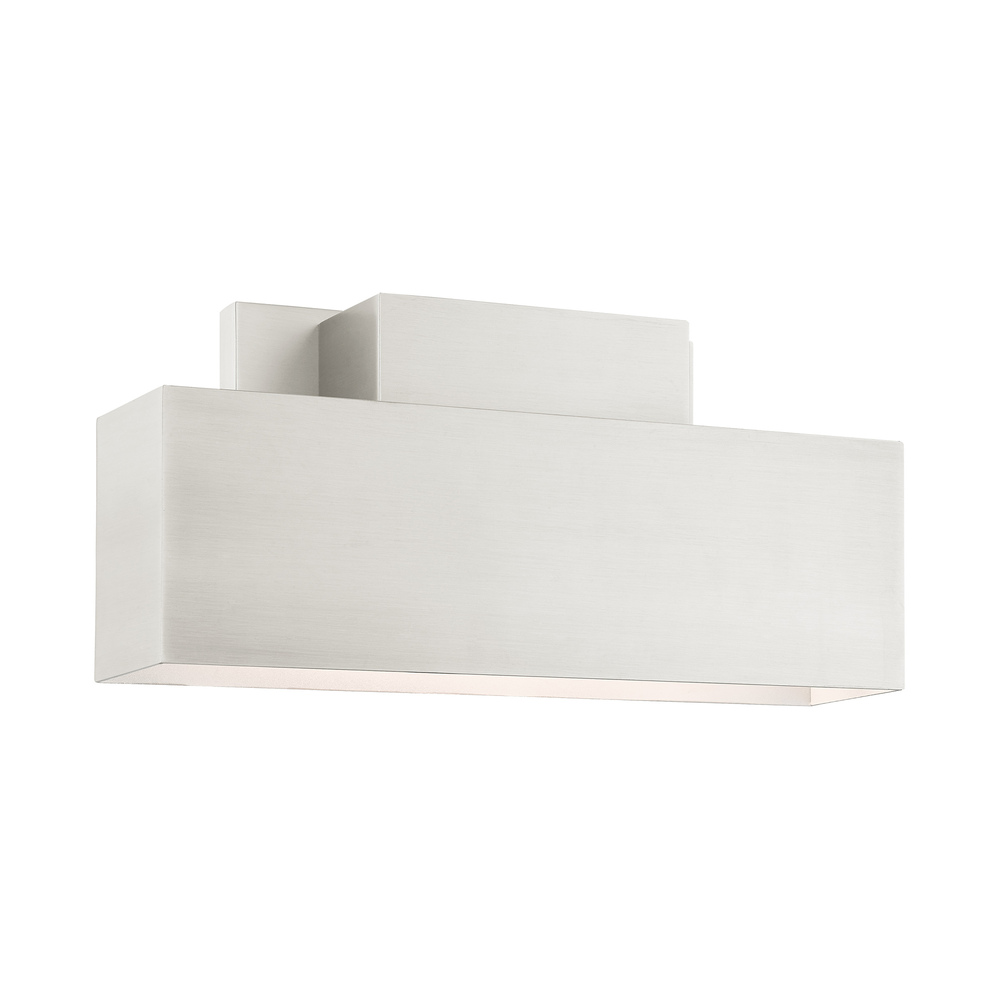 2 Lt Brushed Nickel Outdoor ADA Wall Sconce