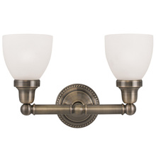 Livex Lighting 1022-01 - 2 Light Antique Brass Bath Light