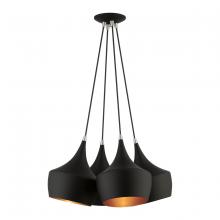 Livex Lighting 41084-04 - 4 Light Black Cluster Pendant