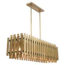 Livex Lighting 52045-08 - 5 Lt Natural Brass Linear Chandelier