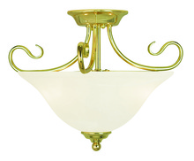 Livex Lighting 6121-02 - 2 Light Polished Brass Ceiling Mount