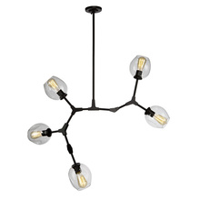 Artcraft JA14025BK - Organic 5-Light Chandelier