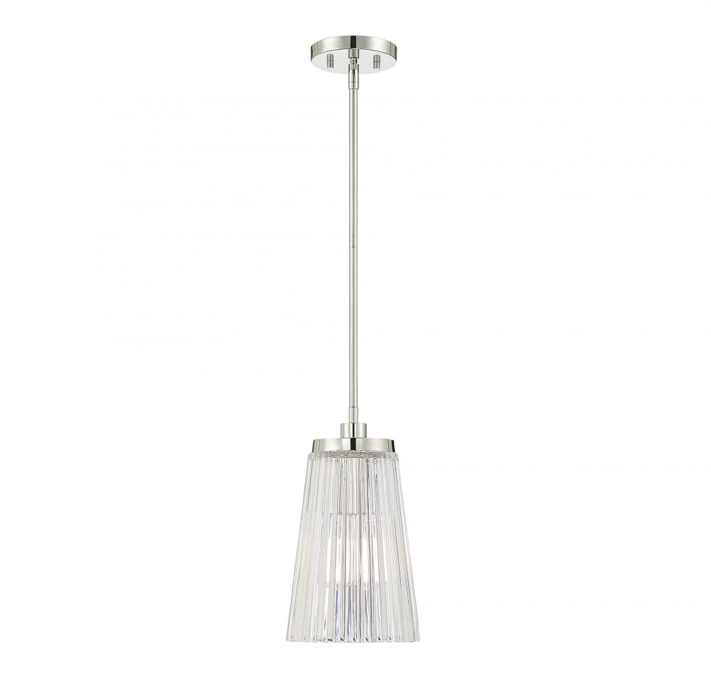 Chantilly 1-LightÂ Pendant in Polished Nickel