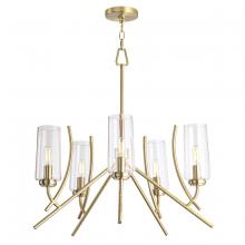 Norwell 8154-SB-CL - Tulip Chandelier - Satin Brass