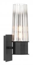 Norwell 9758-MB-CLGR - Icycle Single Wall Sconce - Matte Black