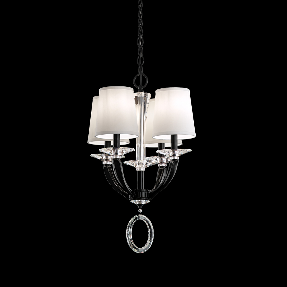 Emilea 4 Light 120V Chandelier in White with Optic Crystal