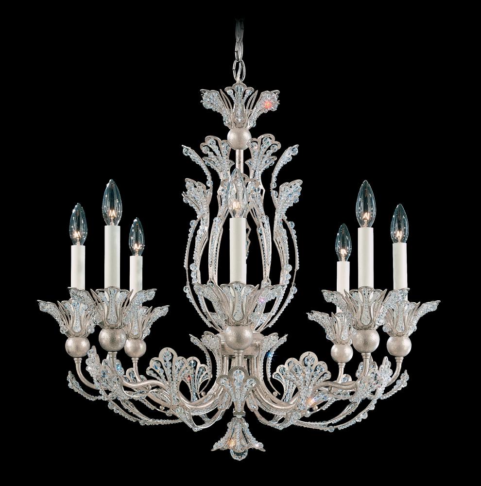 Rivendell 8 Light 120V Chandelier in Antique Silver with Radiance Crystal