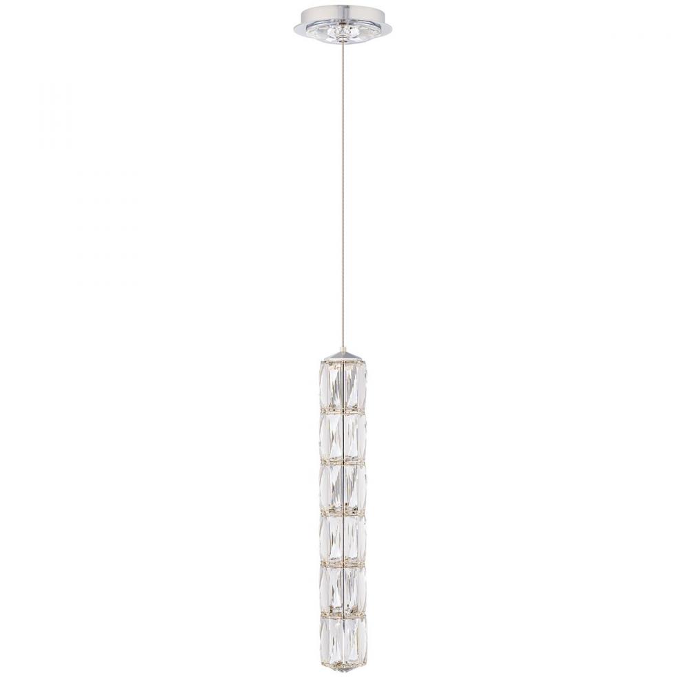 Verve LED 19 120/277V Mini Pendant in Polished Stainless Steel with Radiance Crystal