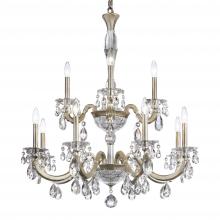 Schonbek 1870 S8612N-48R - San Marco 12 Light 120V Chandelier in Antique Silver with Radiance Crystal