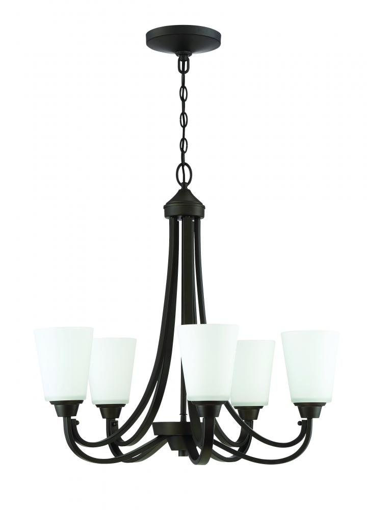 Grace 5 Light Chandelier in Espresso