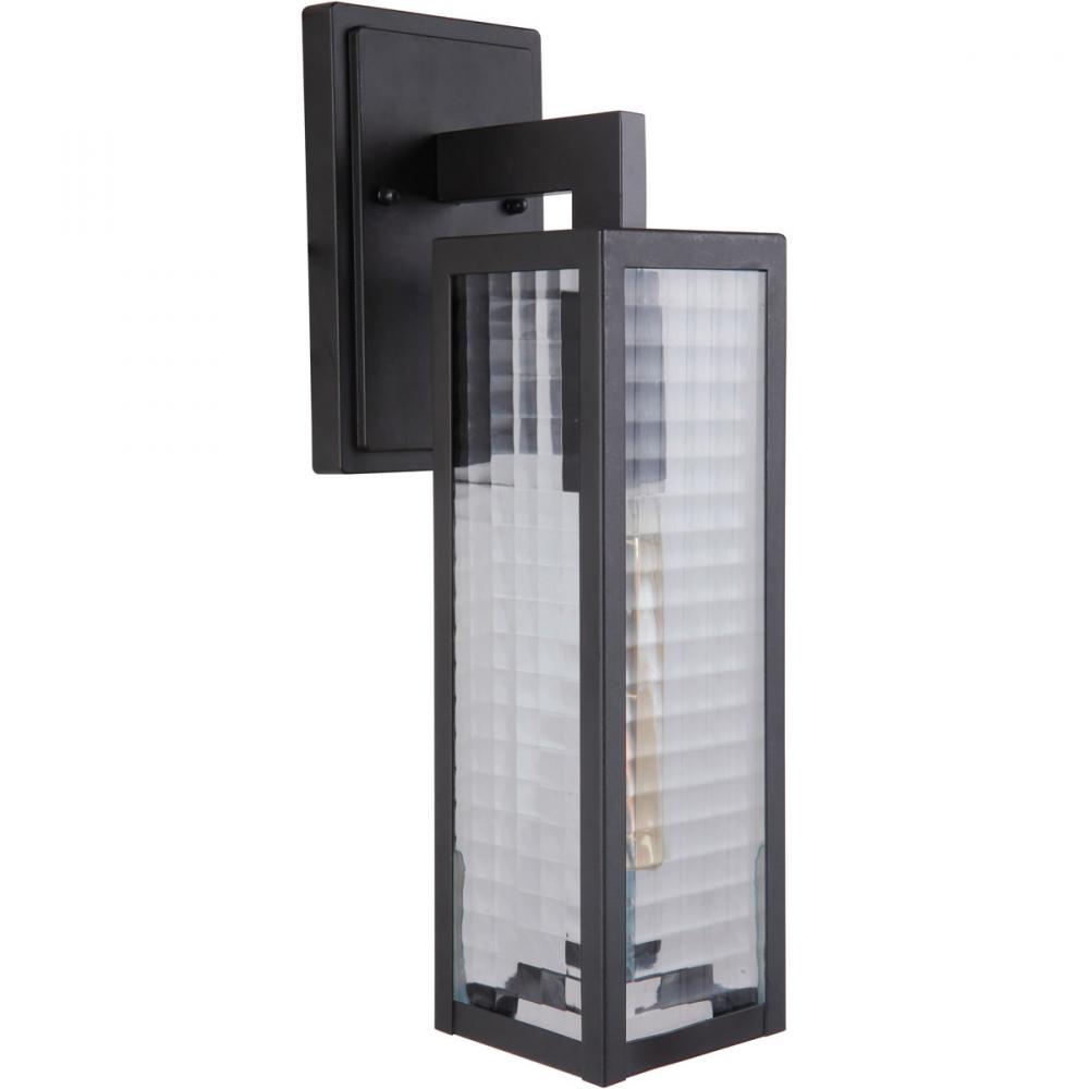 Deka 1 Light Medium Outdoor Wall Lantern in Midnight