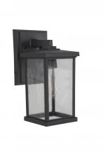 Craftmade ZA2414-TB-C - Resilience 1 Light Medium Outdoor Wall Lantern in Textured Black, Clear Lens