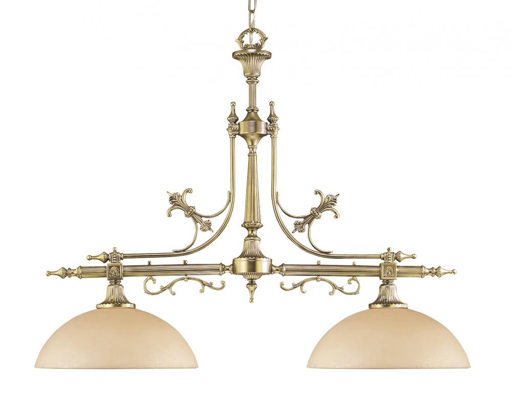 Manchester 2 Light Polished Brass Chandelier