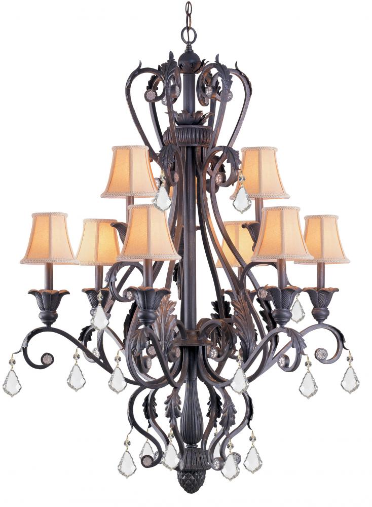 Crystorama 9 Light Champagne Chandelier