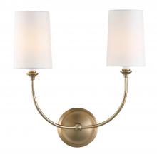 Crystorama 2242-VG - Libby Langdon Sylvan 2 Light Vibrant Gold Sconce