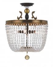 Crystorama 253-FA - Kendall 5 Light Semi-Flush