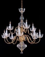 Crystorama 4209-PB - Essex House 12 Light Brass Chandelier