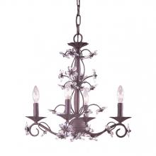 Crystorama 5404-DR - Paris Market 4 Light Rust Mini Chandelier