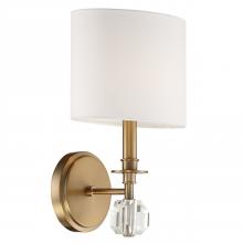 Crystorama CHI-211-AG - Chimes 1 Light Aged Brass Sconce