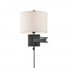 Crystorama MAR-A8031-MK - Marshall 1 Light Matte Black Swing Arm Sconce