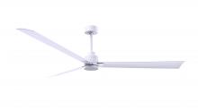 Matthews Fan Company AK-MWH-MWH-72 - Alessandra 3-blade transitional ceiling fan in matte white finish with matte white blades. Optimiz