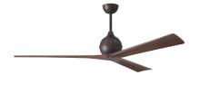 Matthews Fan Company IR3-TB-WA-72 - Irene-3 three-blade paddle fan in Textured Bronze finish with 72” solid walnut tone blades.