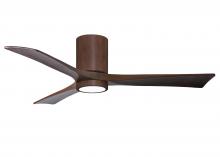 Matthews Fan Company IR3HLK-WN-WA-52 - Irene-3HLK three-blade flush mount paddle fan in Walnut finish with 52” solid walnut tone blades