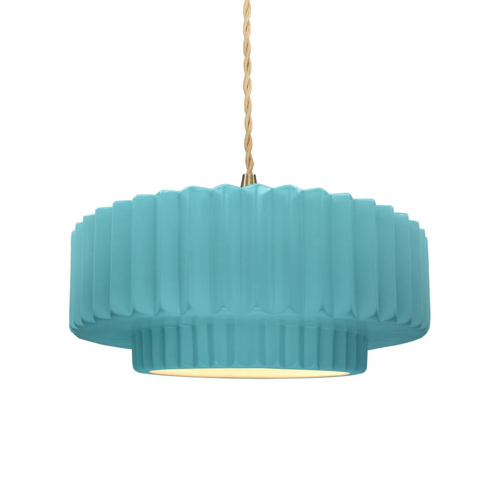 Medium Tier Pleated 1-Light Pendant