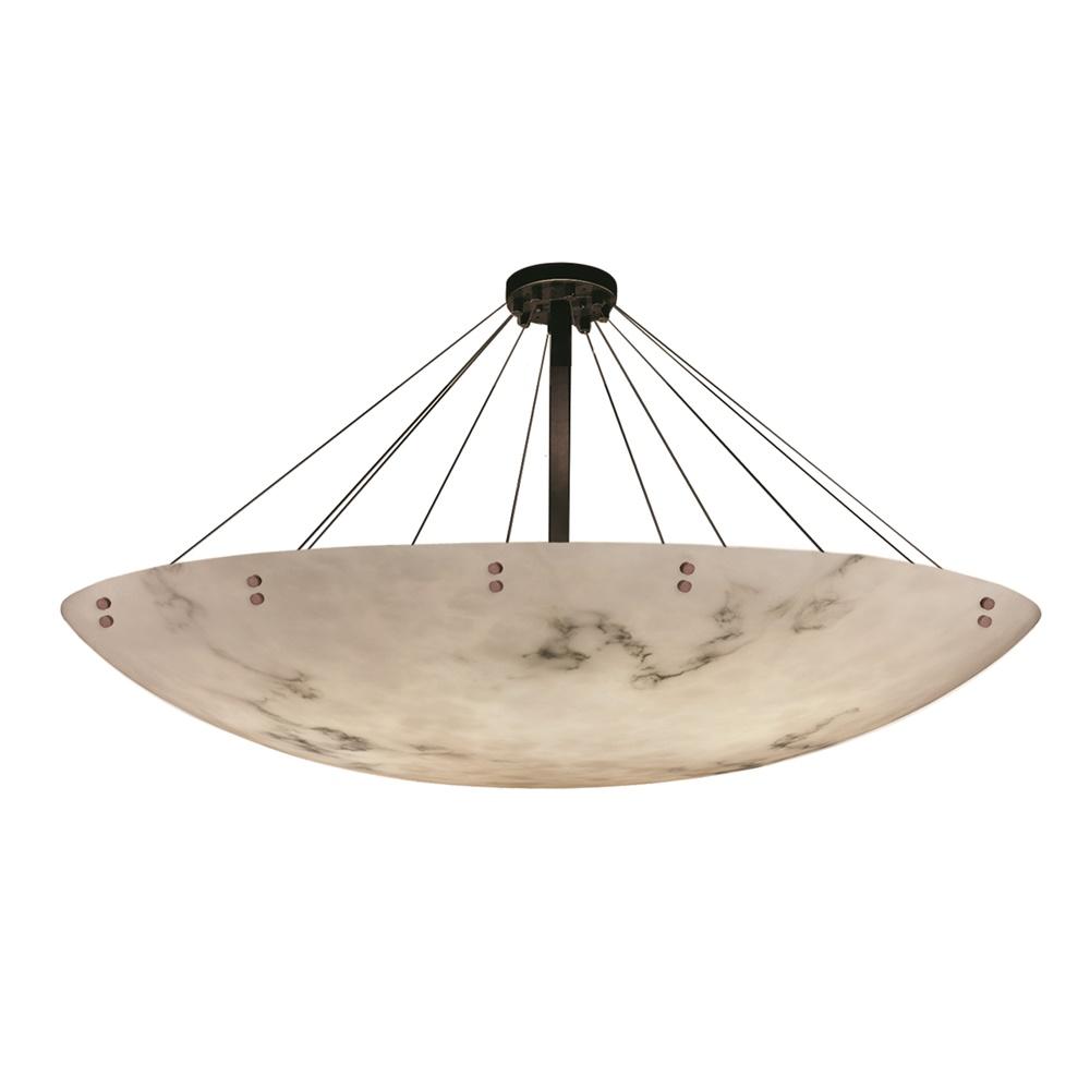 72" Round Semi-Flush Bowl w/ Finials