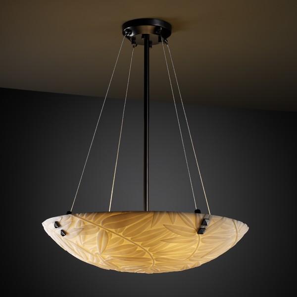 24" Pendant Bowl w/ PAIR SQUARE FINIALS