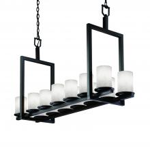 Justice Design Group CLD-8769-10-MBLK-LED14-9800 - Dakota 14-Light Bridge LED Chandelier (Short)