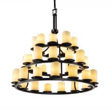 Justice Design Group CNDL-8712-14-CREM-MBLK-LED36-25200 - Dakota 36-Light 3-Tier Ring LED Chandelier