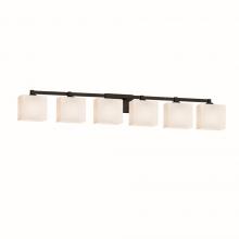 Justice Design Group FSN-8436-55-OPAL-MBLK - Regency 6-Light Bath Bar