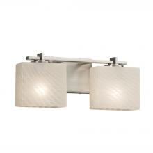 Justice Design Group FSN-8442-55-WEVE-NCKL - Era 2-Light Bath Bar