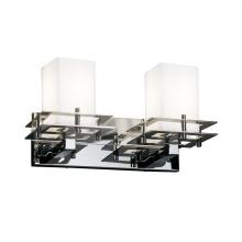 Justice Design Group FSN-8172-15-OPAL-CROM - Metropolis 2-Light Bath Bar