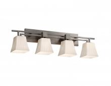 Justice Design Group FSN-8704-20-MROR-MBLK - Aero 4-Light Bath Bar