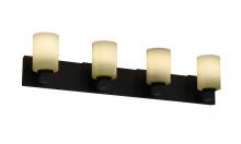 Justice Design Group FSN-8924-10-WEVE-MBLK - Modular 4-Light Bath Bar