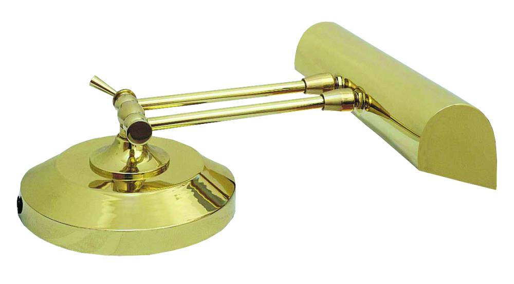 Two Light Polished Brass Desk Lamp