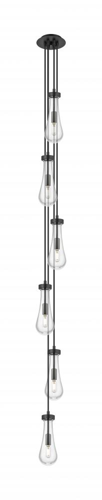 Owego - 6 Light - 7 inch - Matte Black - Multi Pendant