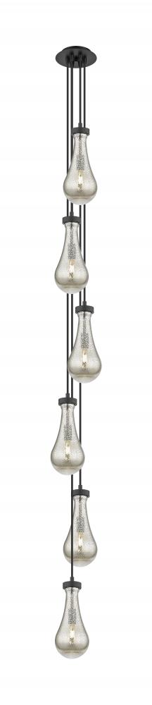 Owego - 6 Light - 7 inch - Matte Black - Multi Pendant