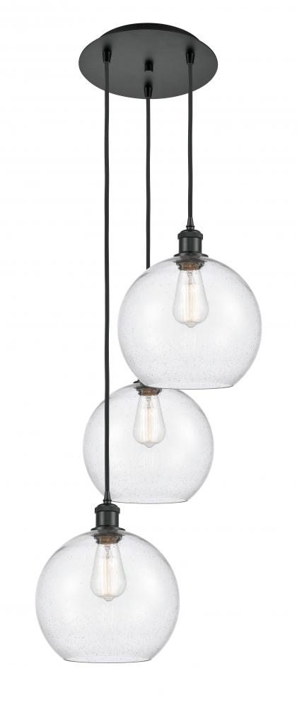 Athens - 3 Light - 17 inch - Matte Black - Cord Hung - Multi Pendant