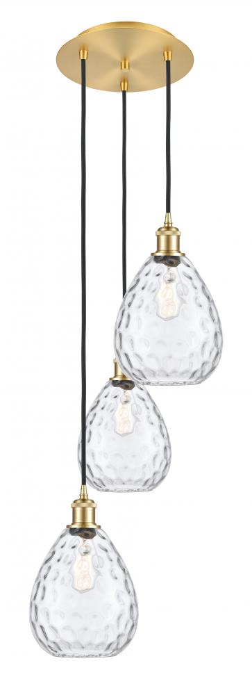 Waverly - 3 Light - 15 inch - Satin Gold - Cord Hung - Multi Pendant