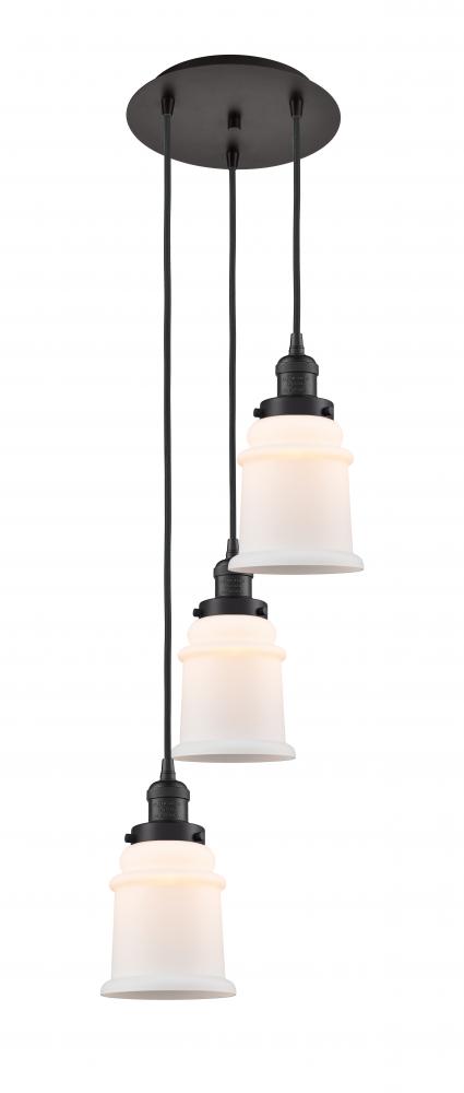 Canton - 3 Light - 13 inch - Oil Rubbed Bronze - Cord hung - Multi Pendant