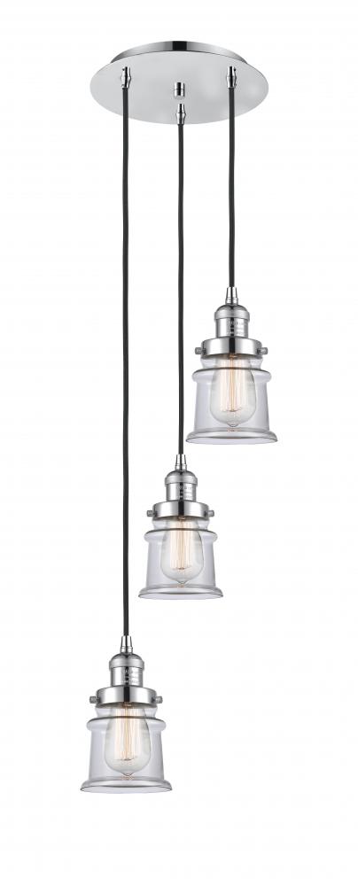 Canton - 3 Light - 12 inch - Polished Chrome - Cord hung - Multi Pendant