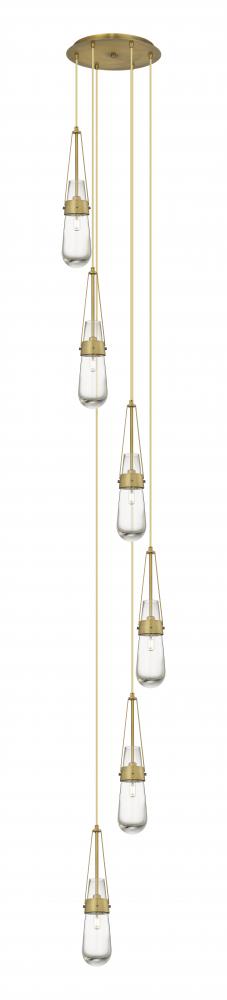 Milan - 6 Light - 15 inch - Brushed Brass - Multi Pendant